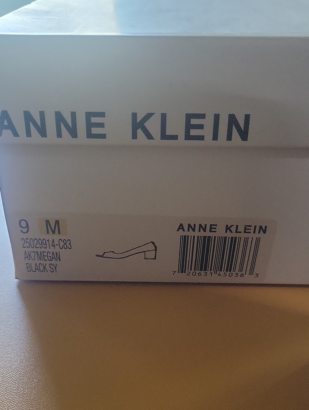 Anne Klein Black Patent Peep-Toe Block Heels - Picture 7 of 7